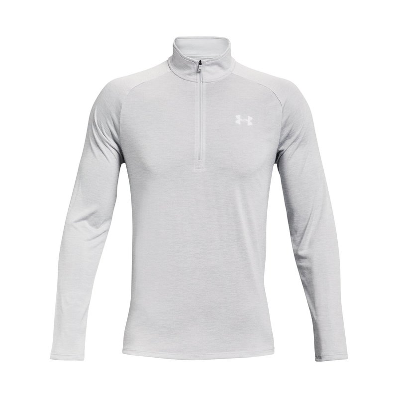 Under Armour Tech 2.0 1/2 Zip men's long sleeve shirt, light grey