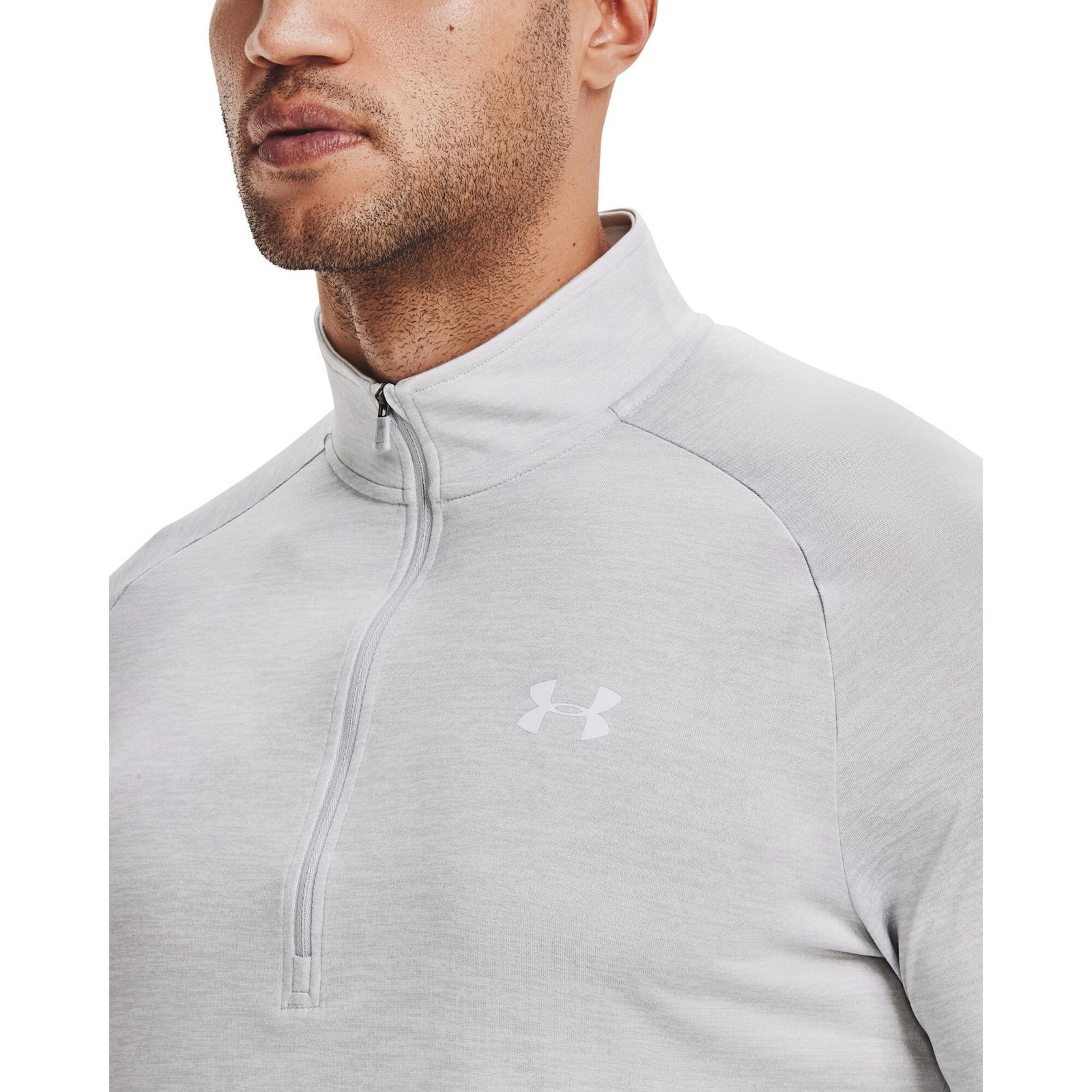 Under Armour Tech 2.0 1/2 Zip men's long sleeve shirt, light grey