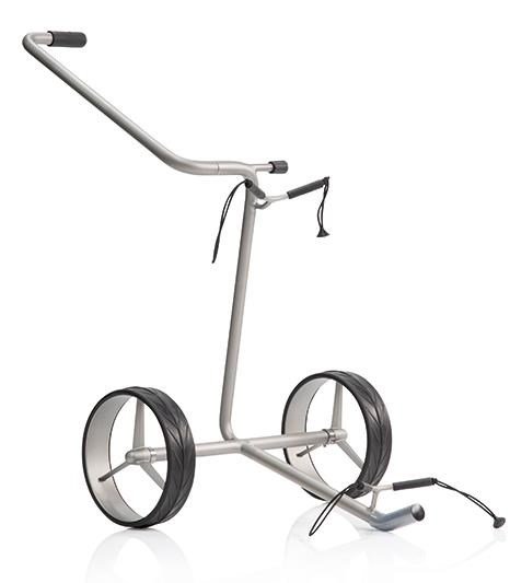 JuStar Silver 2-Wheeled manual trolley, titanium silver finish