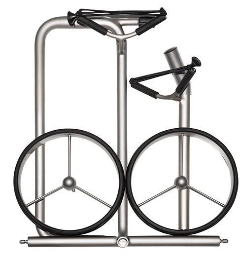 JuStar Silver 2-Wheeled manual trolley, titanium silver finish