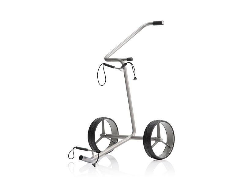 JuStar Silver 2-Wheeled manual trolley, titanium silver finish