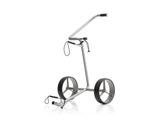 JuStar Silver 2-Wheeled manual trolley, titanium silver finish