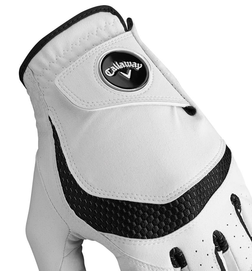Callaway Syntech 19 mens golf glove, white
