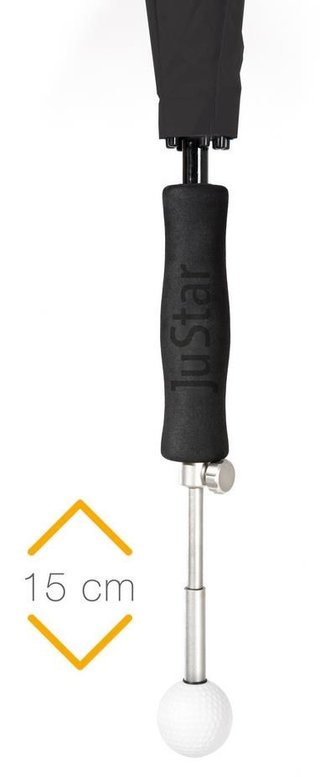 JuStar JuStar Telescopic Golf Umbrella, Silver (UV Protection 99%)