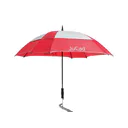 JuCad Telescopic Golf Umbrella 68" Square & Windproof with Pin, Red/Silver