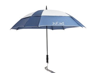 JuCad Telescopic Golf Umbrella 68" Square & Windproof with Pin, Blue/Silver