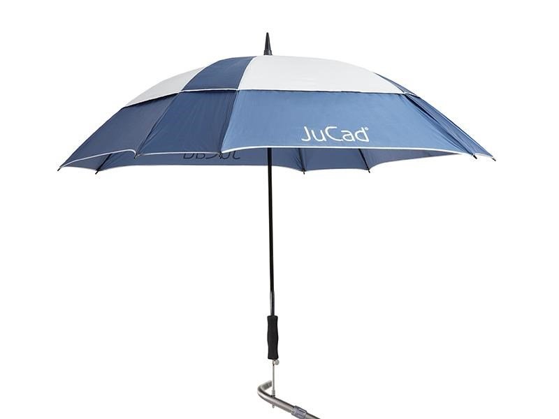 JuCad Telescopic Golf Umbrella 68" Square & Windproof with Pin, Blue/Silver