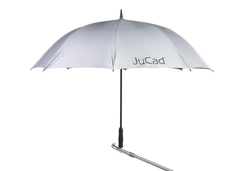 JuCad golf umbrella automatic with pin 68", silver (UV-protection)