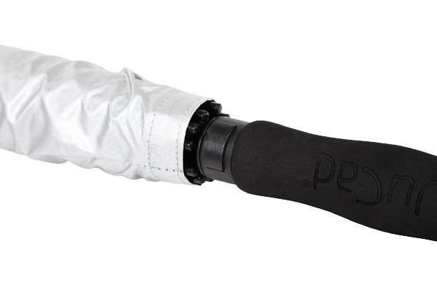JuCad golf umbrella automatic with pin 68", silver (UV-protection)