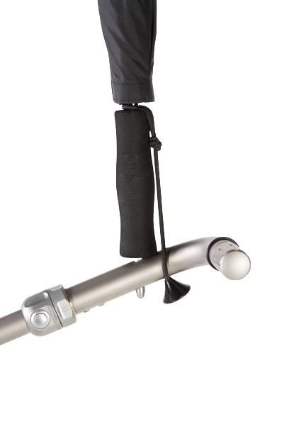 JuCad golf umbrella automatic with pin 68", silver (UV-protection)