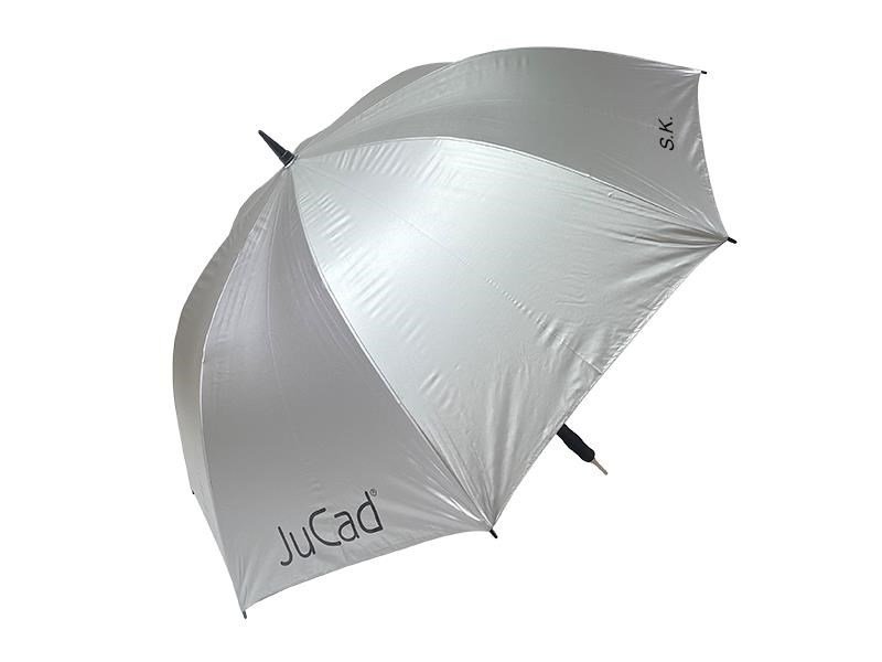 JuCad golf umbrella automatic with pin 68", silver (UV-protection)