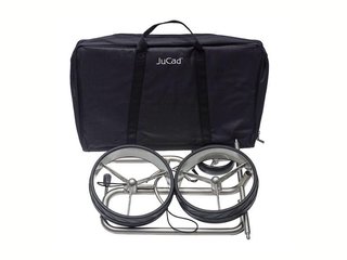 JuCad Junior Drive Stainless Steel electric trolley + carry bag JTT, silver