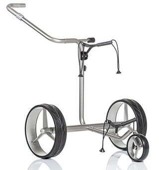 JuCad Junior Drive Stainless Steel electric trolley + carry bag JTT, silver