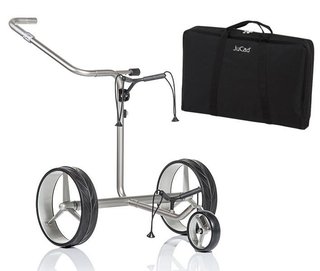 JuCad Junior Drive Stainless Steel electric trolley + carry bag JTT, silver