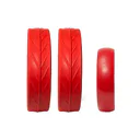 JuCad tires - 2 rear wheels, 1 front wheel, red