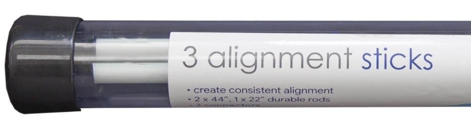 Longridge Tour Rod Pro Alignment Sticks (3pcs), white