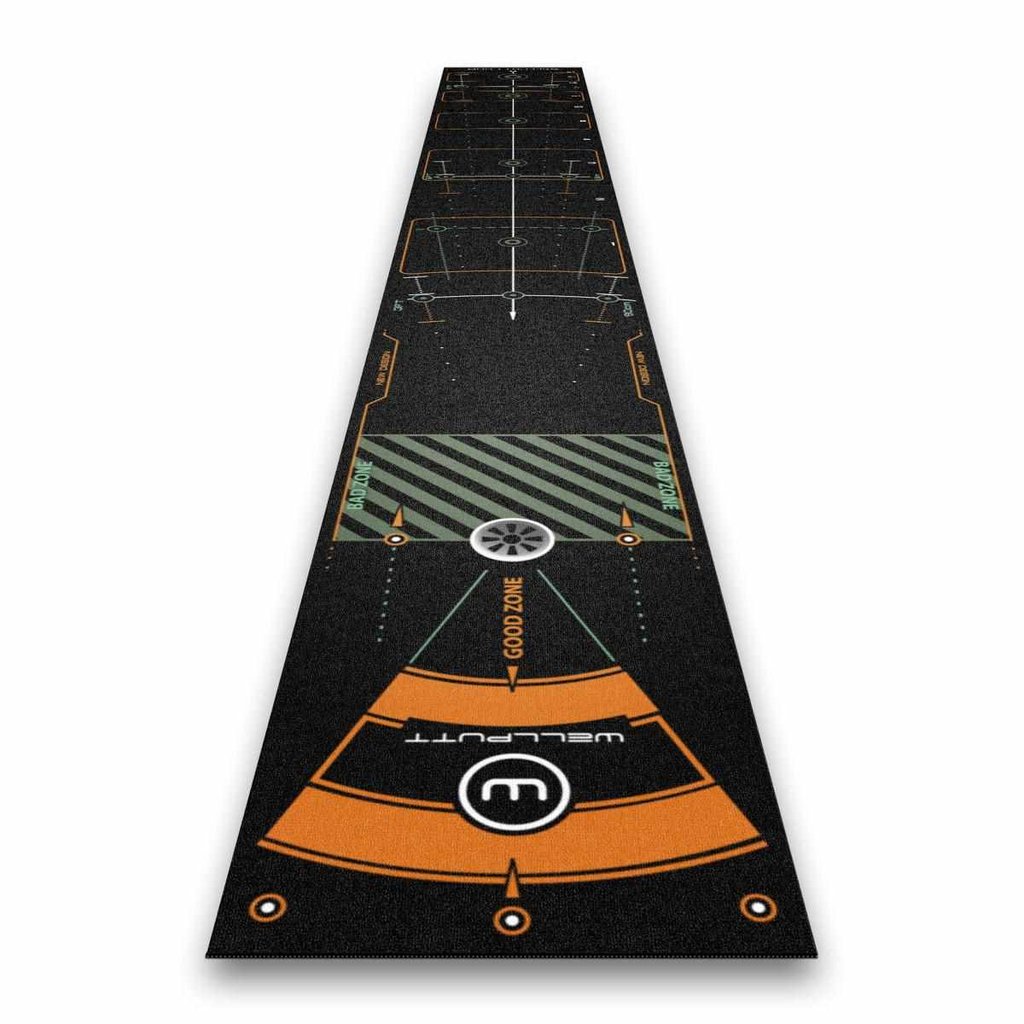 Wellputt Putting Mat - CLASSIC 13FT (4m), speed 10-11.5ft, black