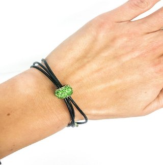 Ostatní Handmade Teraka bracelet type 005, black/green