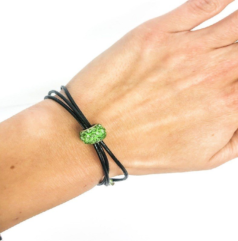 Ostatní Handmade Teraka bracelet type 005, black/green