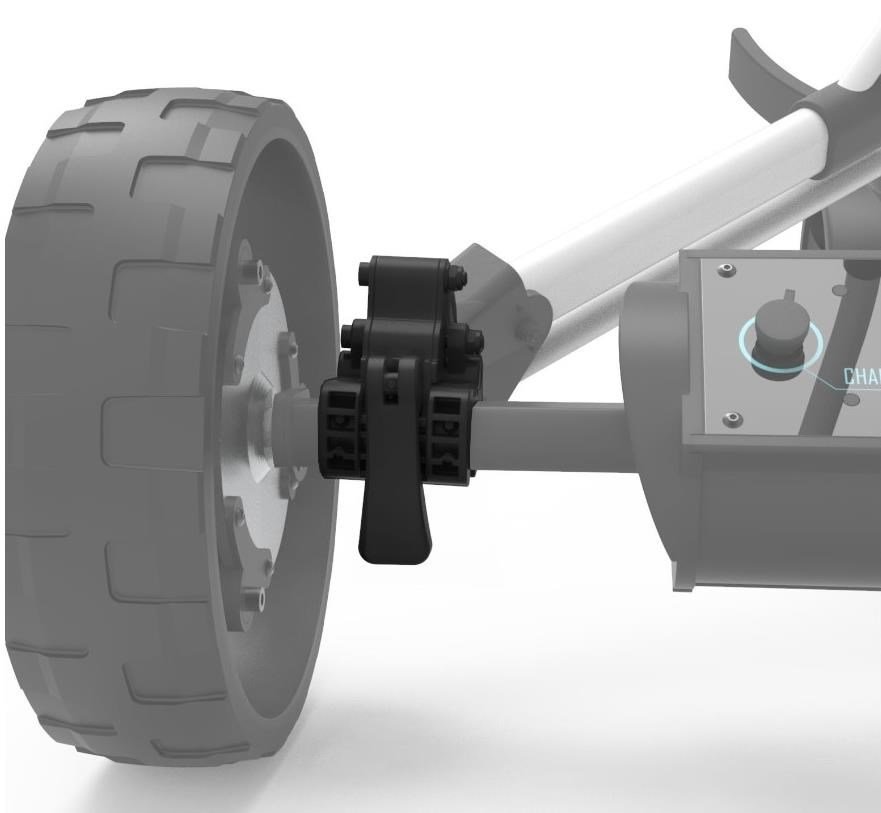 Alphard Club Booster eWheel Bracket Set - Clicgear 8.0 trolley accessory, black