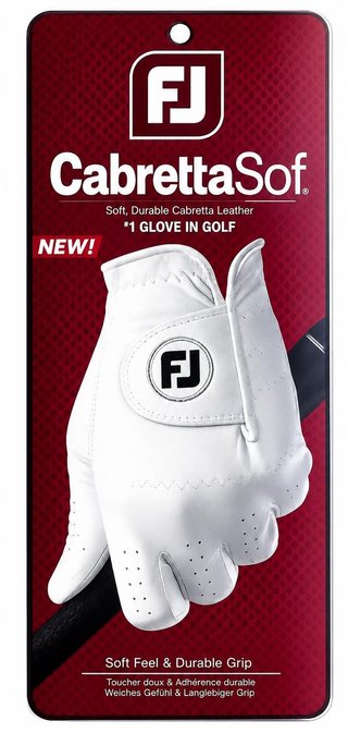 FootJoy CabrettaSof mens golf glove, white
