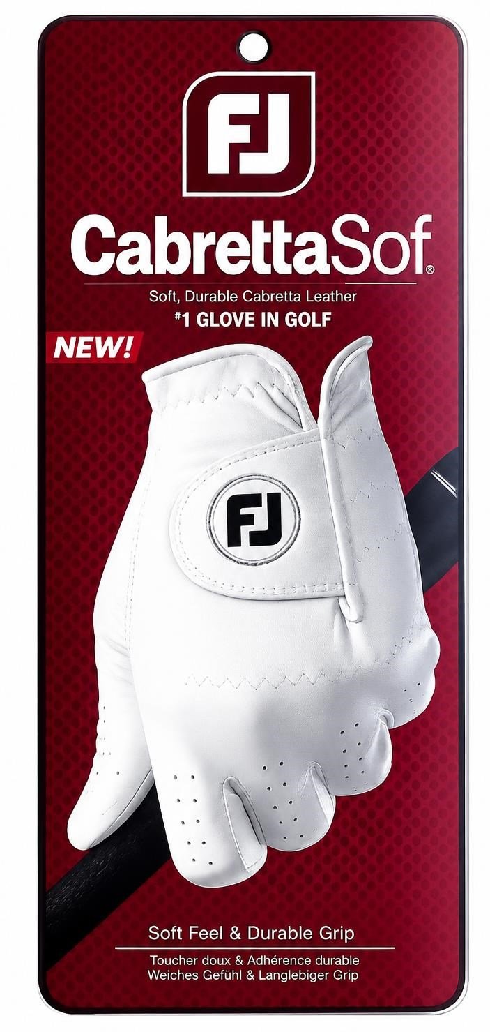 FootJoy CabrettaSof mens golf glove, white