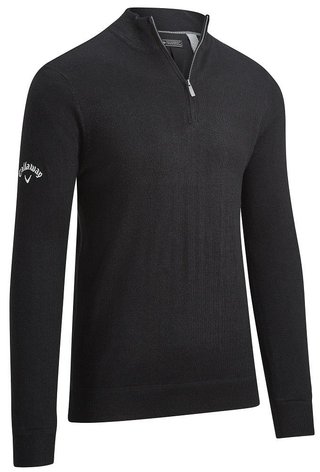 Callaway Windstropper 1/4 Zipped men's sweater, black INK