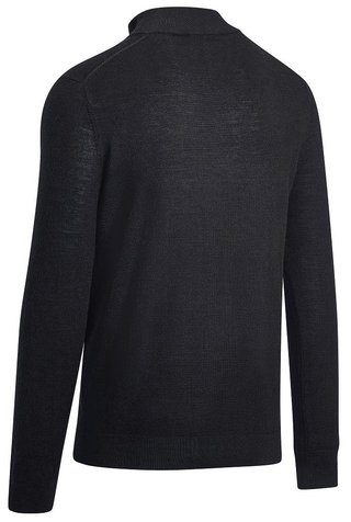 Callaway 1/4 Blended Merino men's sweater, black ink