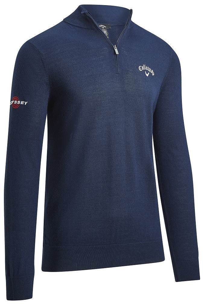 Callaway 1/4 Blended Merino men's sweater, navy blue