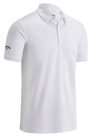 Callaway Swing Tech Solid men's polo, bright white