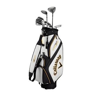 Callaway Warbird 21 men's golf set, graphite, + cart bag, white