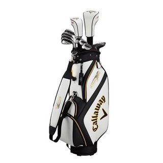 Callaway Warbird 21 men's golf set, graphite, + cart bag, white