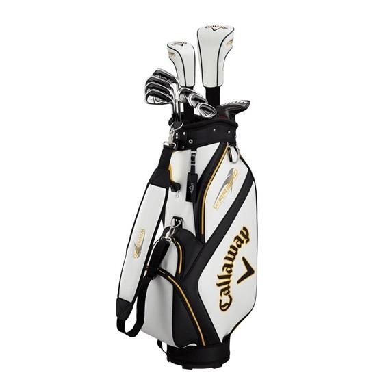 Callaway Warbird 21 men's golf set, graphite, + cart bag, white
