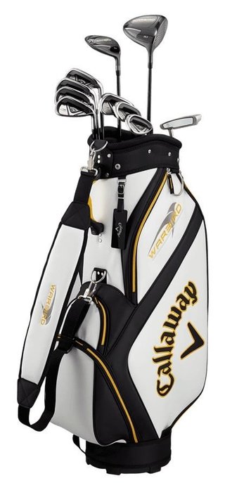 Callaway Warbird 21 men's golf set, steel, +cart bag, white