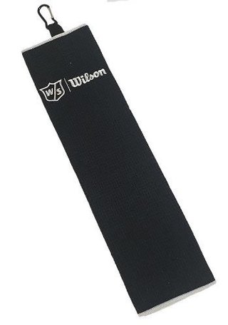 Wilson Staff Tri Fold golf towel, black