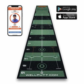 Wellputt Putting Mat - CLASSIC 13FT (4m), speed 10-11,5ft, green
