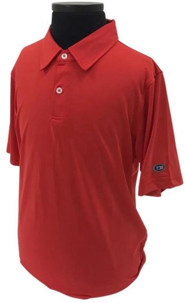 U.S. Kids Golf Tech Lisle junior polo, red