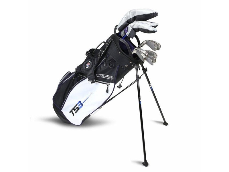 U.S. Kids Golf TS3-54 (137cm) v10 junior golf set, graphite, black/white/purple + stand bag