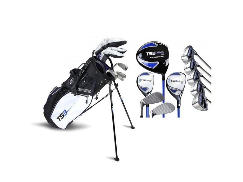 U.S. Kids Golf TS3-54 (137cm) v10 junior golf set, graphite, black/white/purple + stand bag