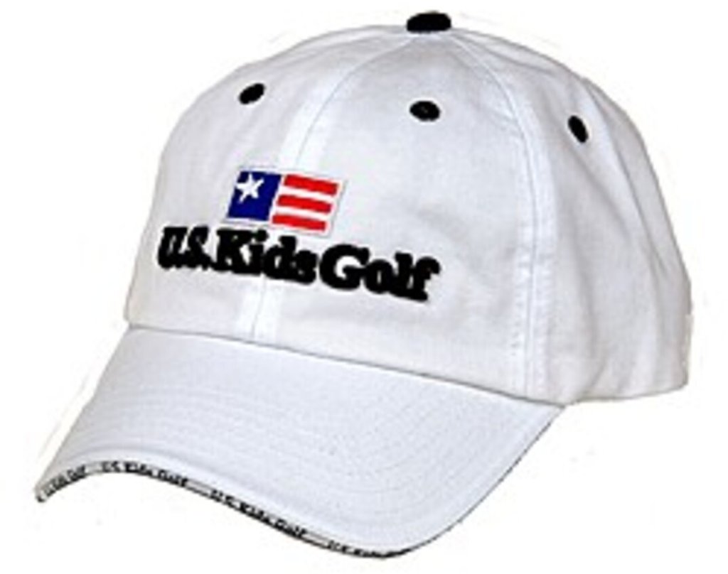 U.S. Kids Golf USKG Twill Sandwich junior cap, white