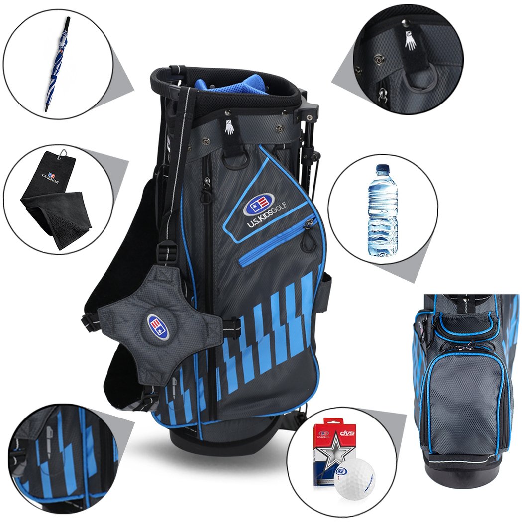 U.S. Kids Golf UL48 (122cm) WT20-S junior stand bag 2022 24.5", grey/teal