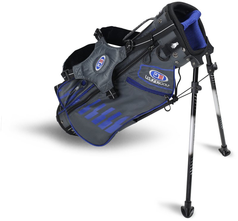 U.S. Kids Golf UL45 (114cm) WT25-s junior stand bag 2022, grey/blue, 23"