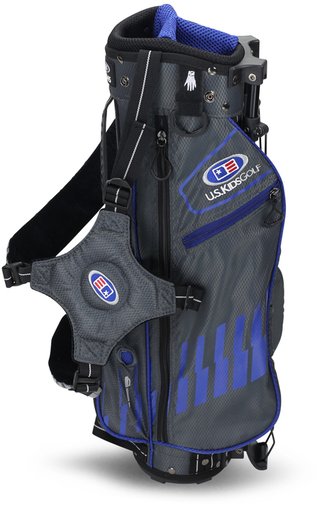 U.S. Kids Golf UL45 (114cm) WT25-s junior stand bag 2022, grey/blue, 23"