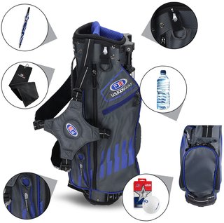 U.S. Kids Golf UL45 (114cm) WT25-s junior stand bag 2022, grey/blue, 23"