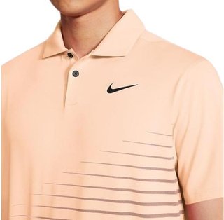 Nike Dry Vapor Stripe Graphic men's polo, crimson tint