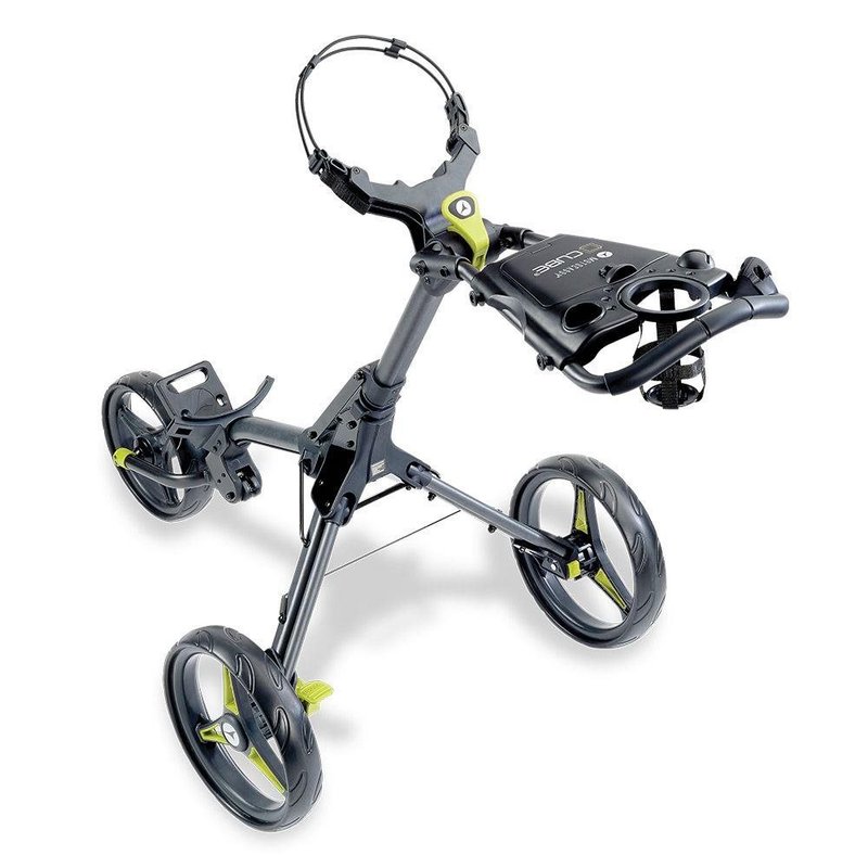 Motocaddy CUBE manual push trolley, graphite/lime