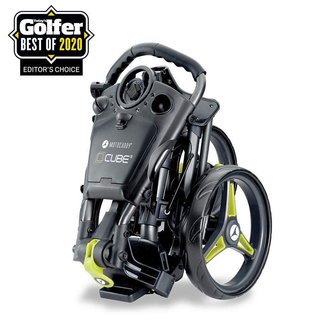Motocaddy CUBE manual push trolley, graphite/lime
