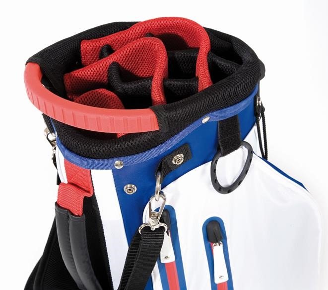 JuCad Waterproof 2in1 stand bag, blue/white/red