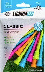 Lignum Tee 72mm (2 3/4") Neon Mix 12pack