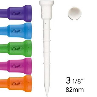 Lignum Tee 82mm (3 1/8") Neon Mix Tees, 12-Pack